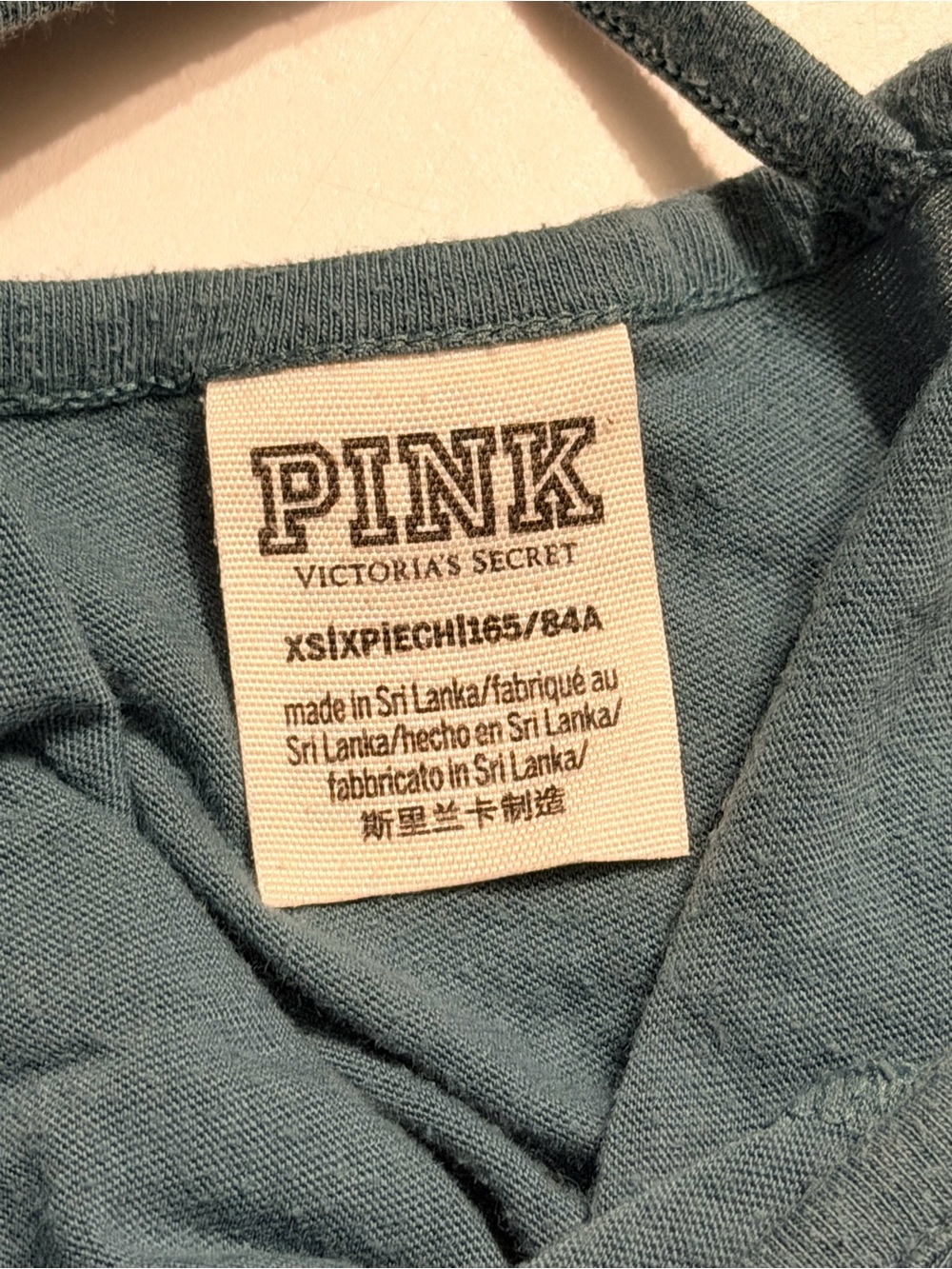 Victoria’s Secret PINK Womens XS Teal Blue Cutout Open Back Short Sleeve T-Shirt - Picture 7 of 9